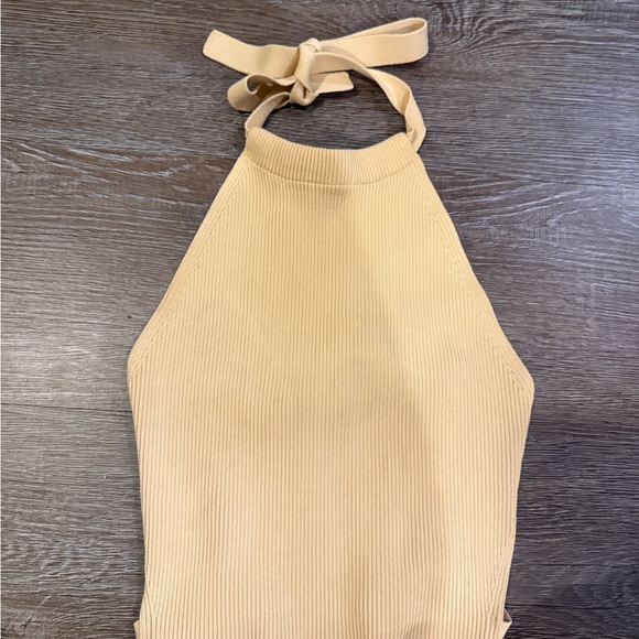 Zara Tan Ribbed Tank Top - Picture 2 of 2